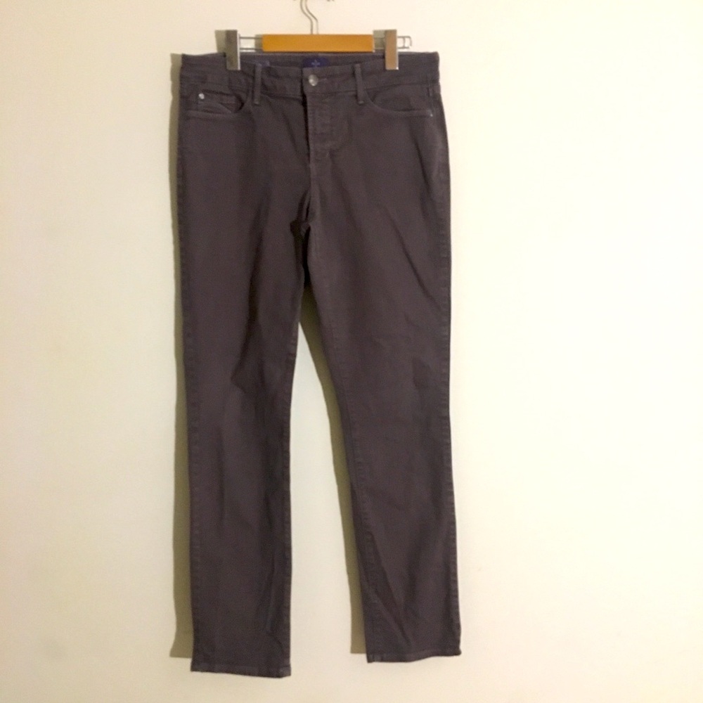 NYDJ Brown Samantha Slim Jeans Size: 10